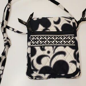 Vera Bradley Night and Day Black and White Crossbody Mini Hipster Bag NWOT